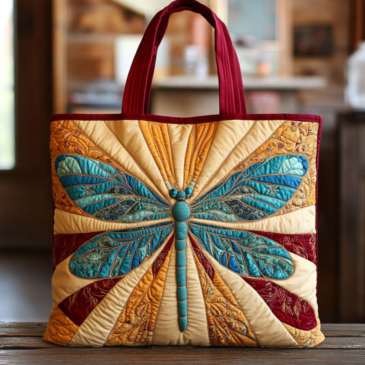Dragonfly Dawn CP0210098CL Quilted Tote Bag