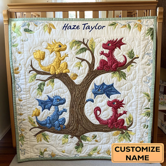 Treeful Dragons WN1807099CL Personalized Baby Quilt