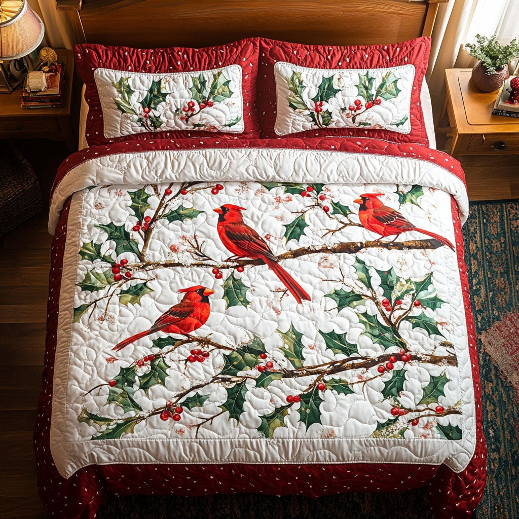Cardinal In Tree WY2202008CL Duvet Cover Set