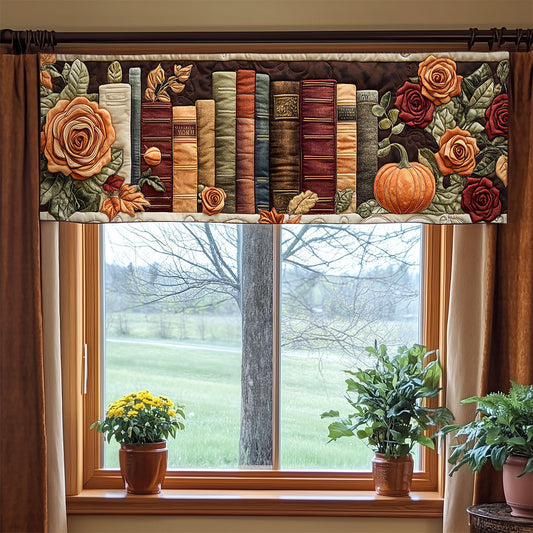 Pumpkin Bookshelf WJ0905024CL Quilted Valance