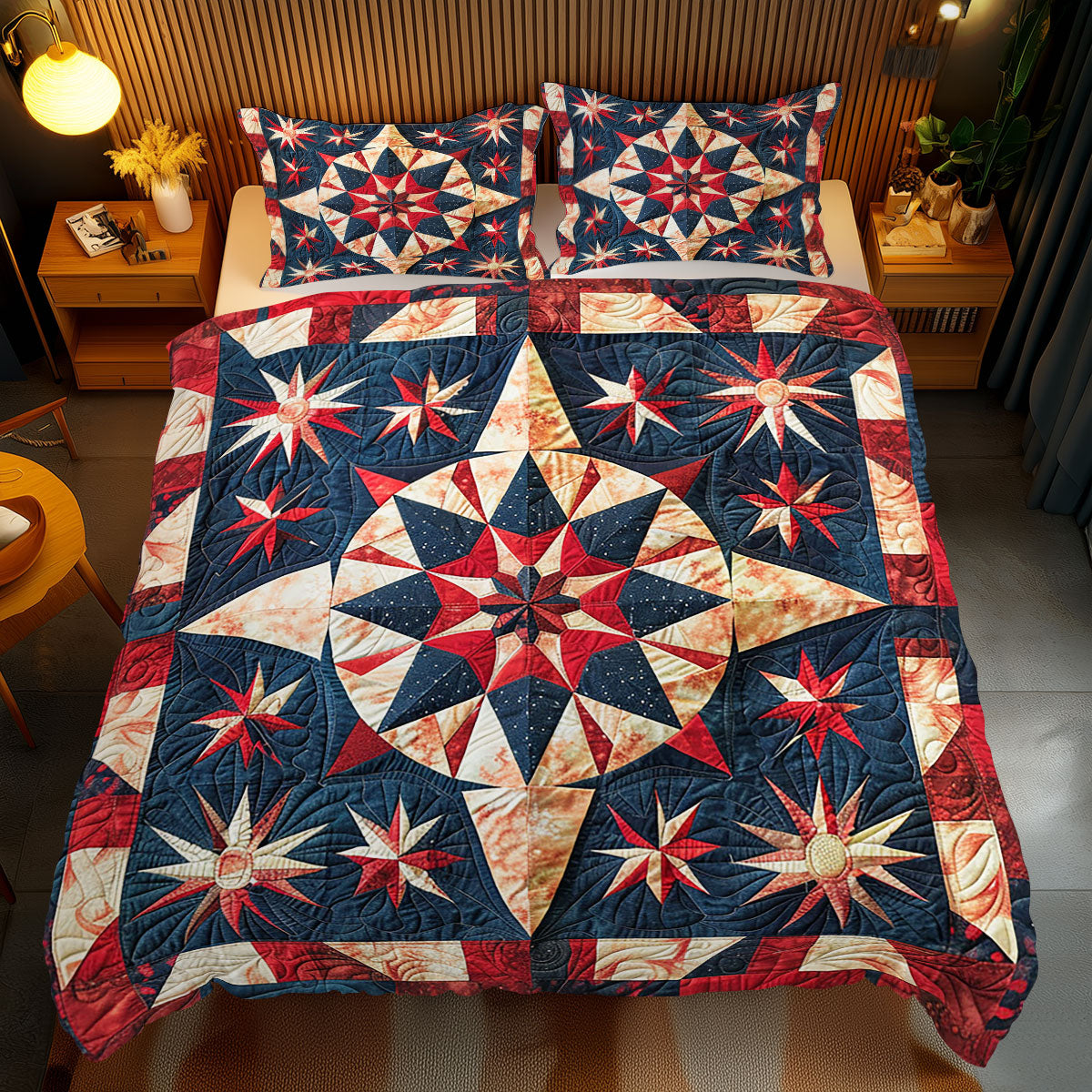 Patriotic Independence Star WJ2310028CL Duvet Cover Set