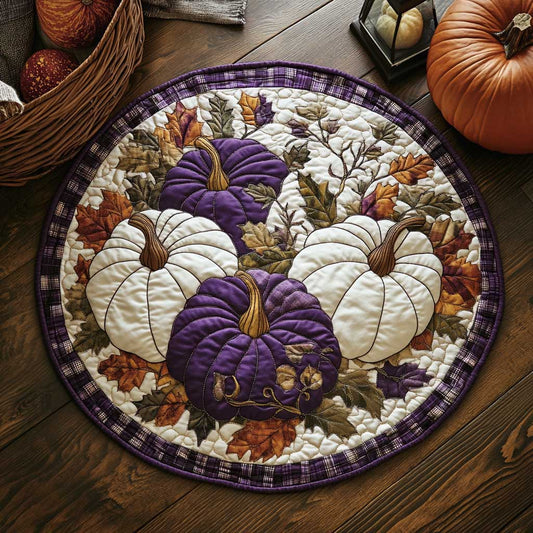 Autumn Pumpkin Patch WN0804002CL Quilted Round Mat