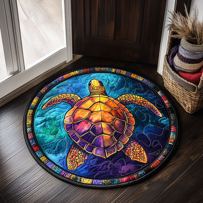 Beneath the Blue CM0306036CL Quilted Round Mat