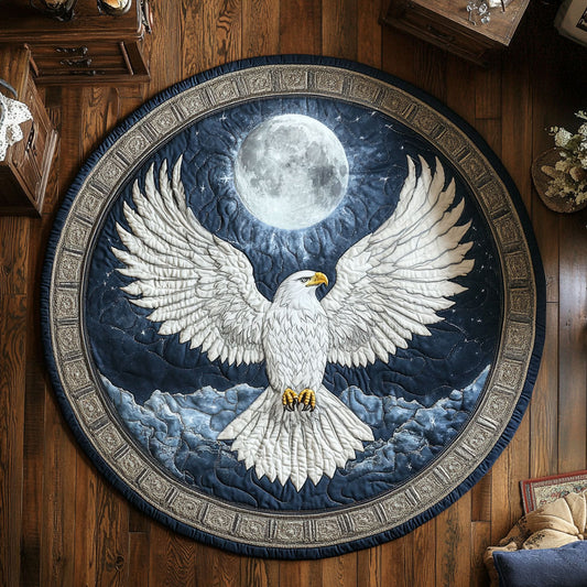 Moonlit Eagle CW0309009CL Quilted Round Mat