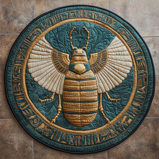 Mystic Scarab CP1507014CL Quilted Round Mat