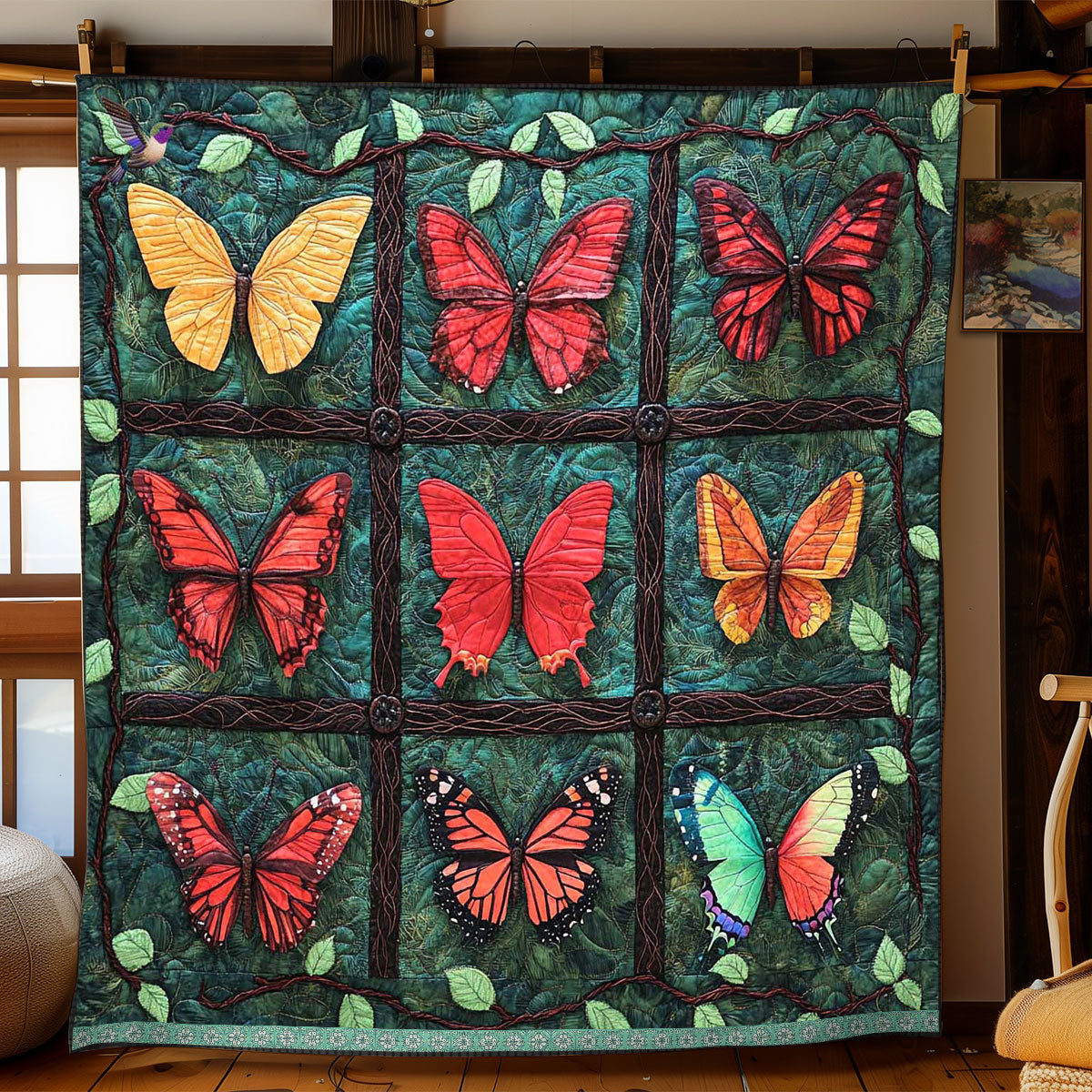 Forest Butterfly WP0711023CL Quilt