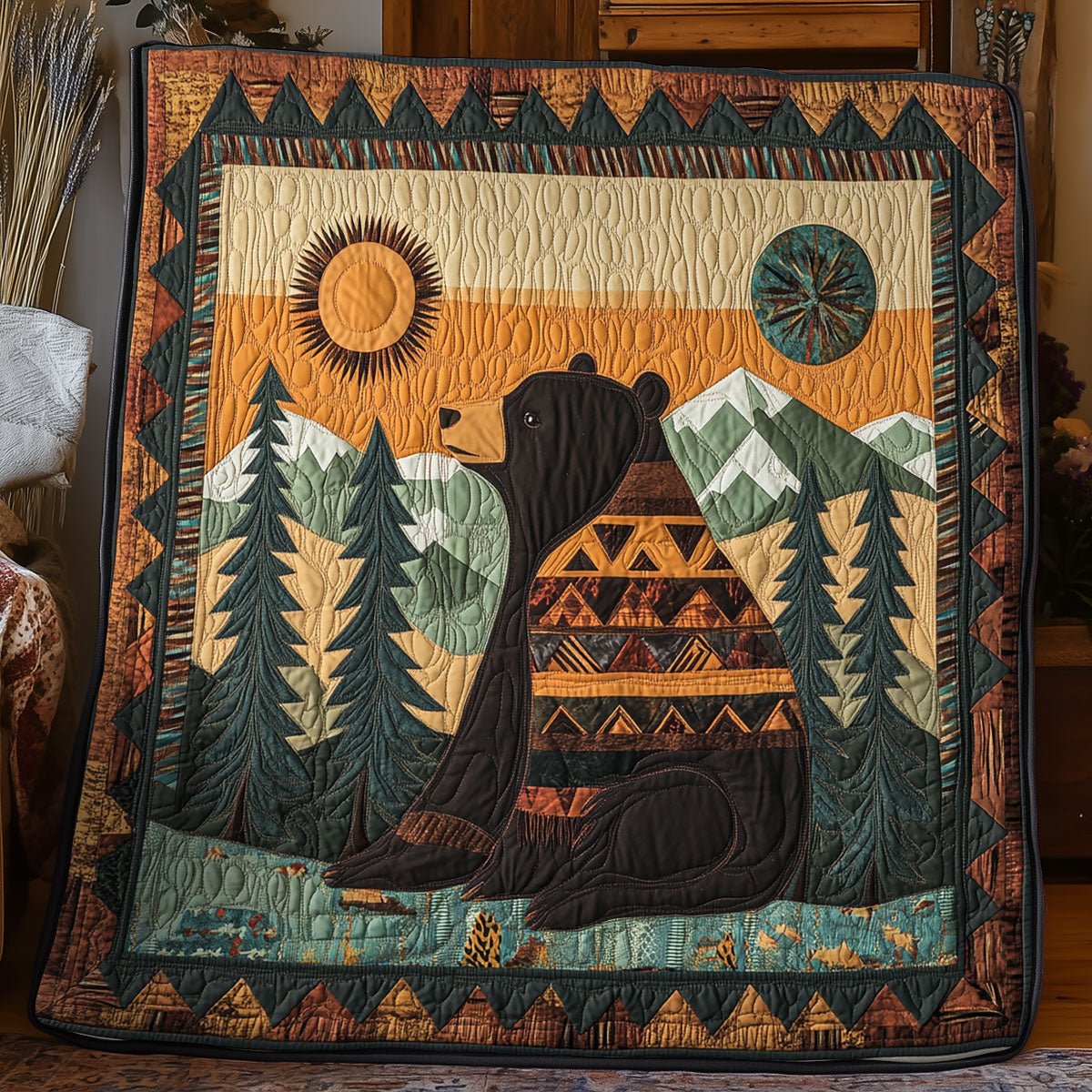 Bear Native American WX3105004CL Quilt