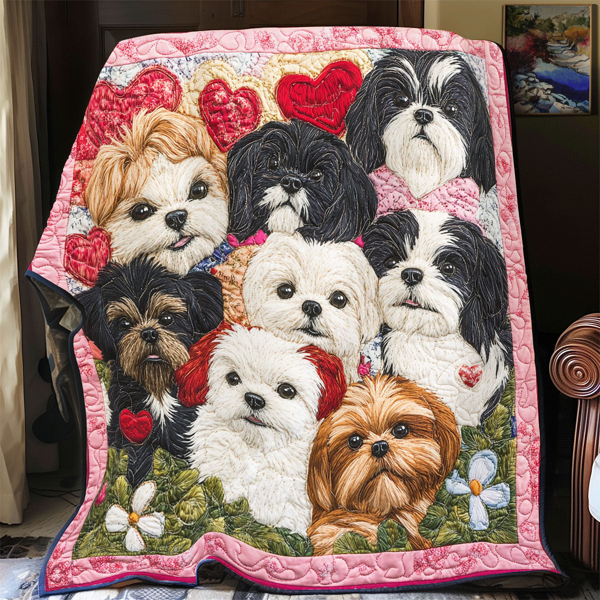 Puppy Lover YR1601009CL Quilt