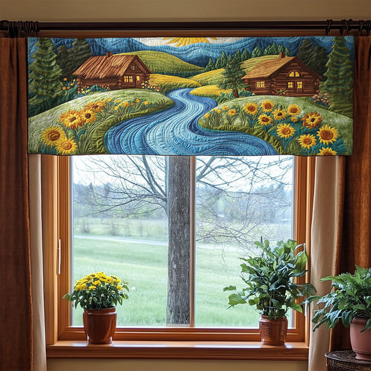 Sunflower Village WX1405042CL Quilted Valance