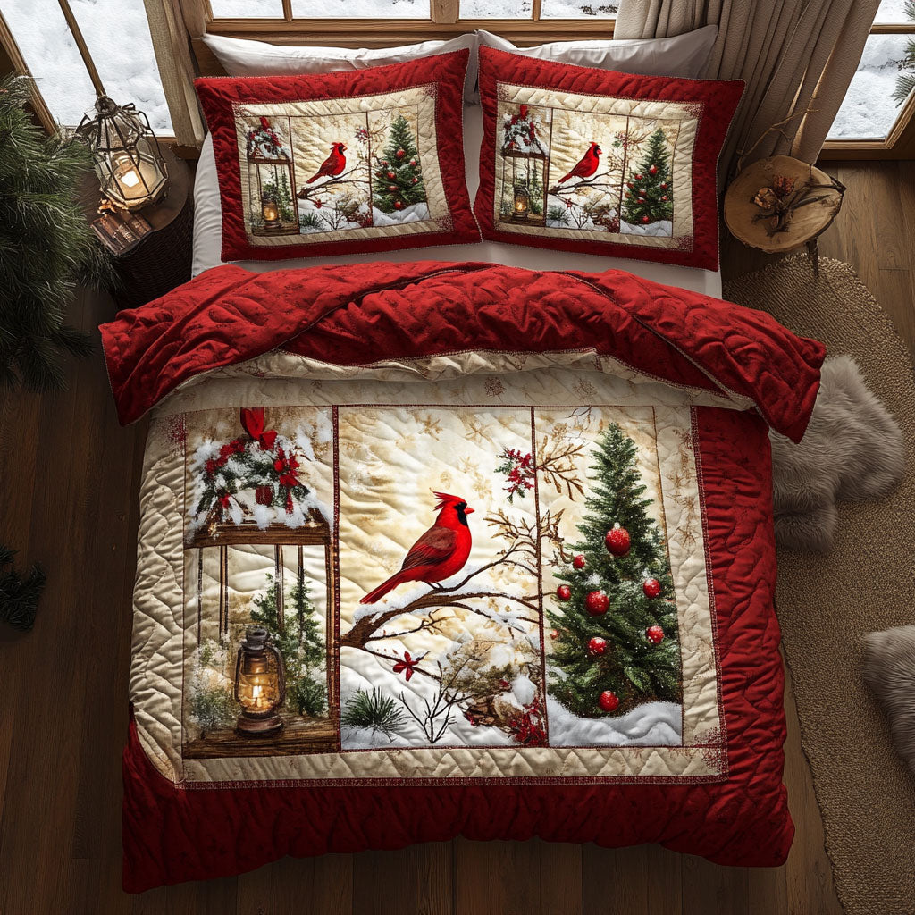 Silent Night Cardinal WN0711054CL Duvet Cover Set