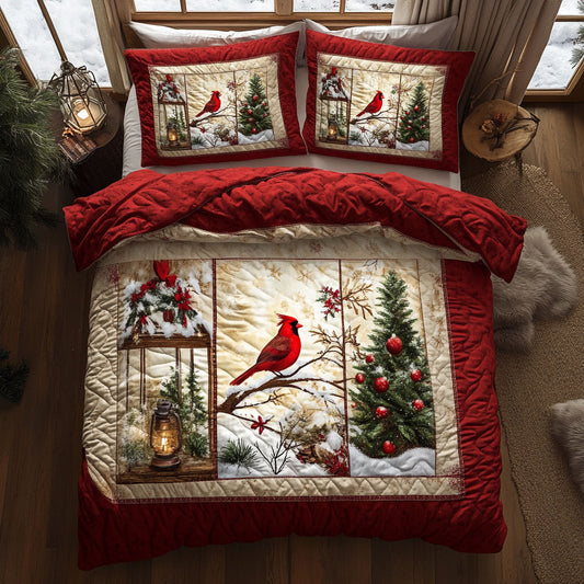 Silent Night Cardinal WN0711054CL Duvet Cover Set