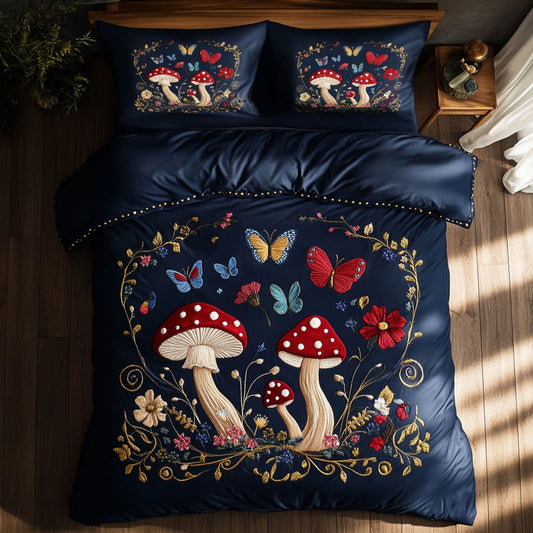 Midnight Mushroom Tale WN2605003CL Duvet Cover Set