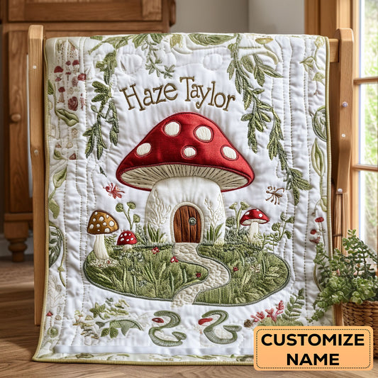 Mushroom Lane WN2507057CL Personalized Baby Quilt