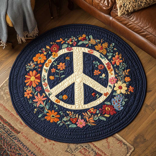 Floral Peace WN1803088CL Quilted Round Mat