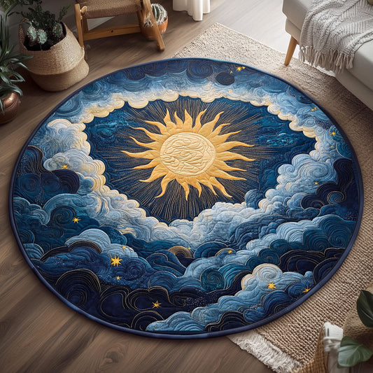 Golden Horizon Whirl WP2003082CL Quilted Round Mat