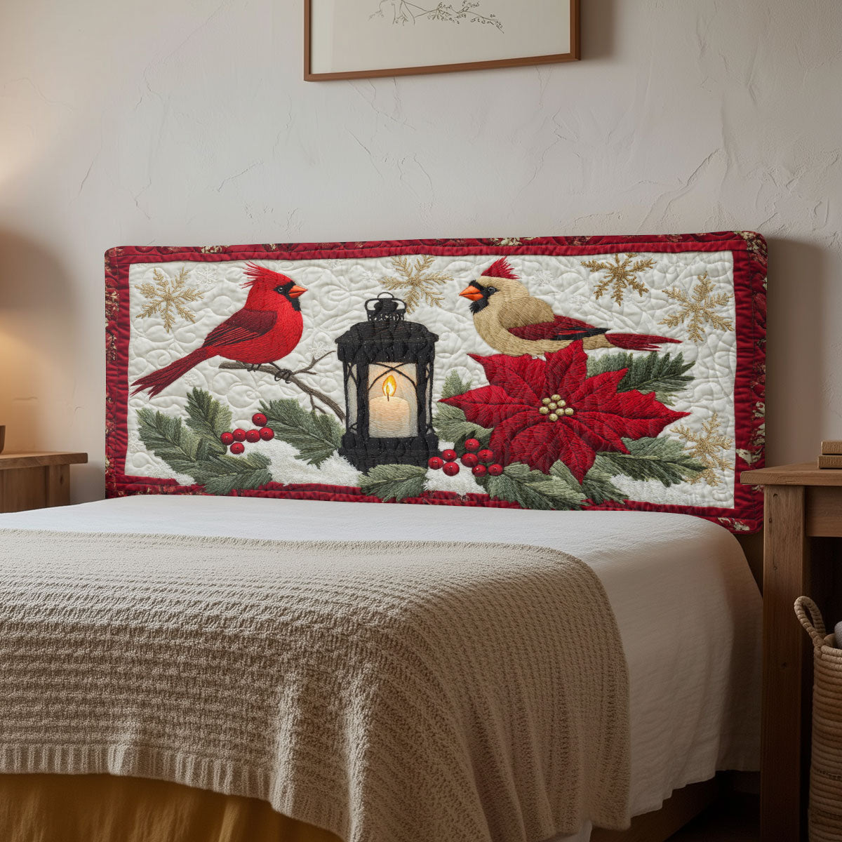 Cardinal Pair CW1112012CL Quilted Headboard Slipcover