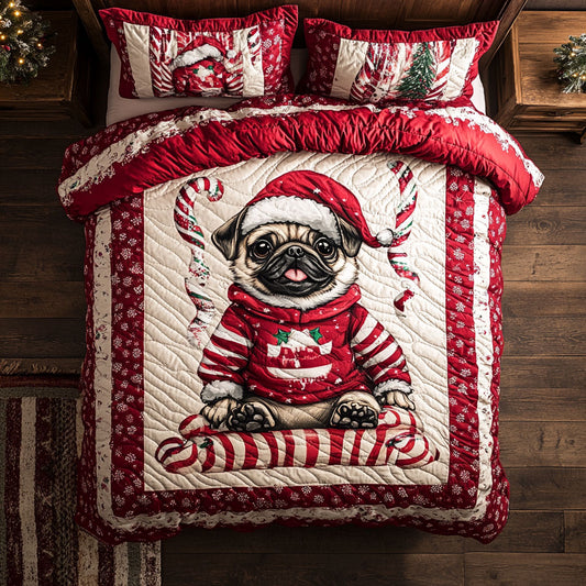 Pug Christmas WX3112067CL Duvet Cover Set