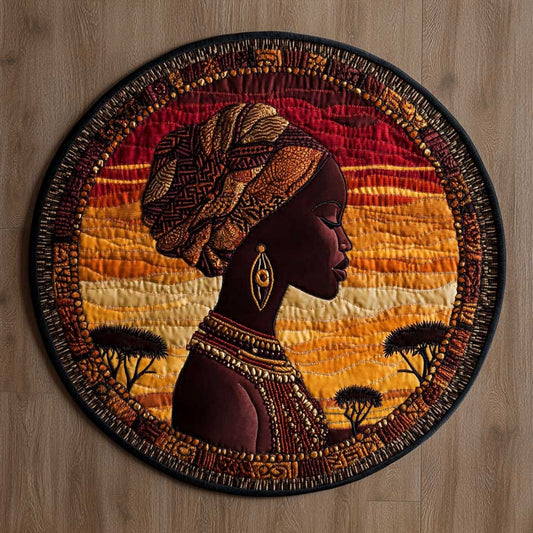 African Spirit WN2504006CL Quilted Round Mat
