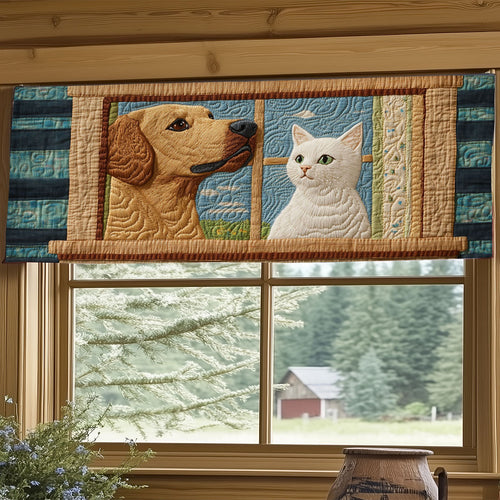 Dog And Cat WJ2504027CL Quilted Valance