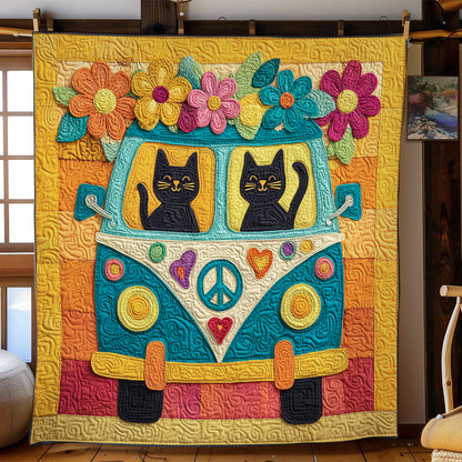 Hippie Cat Van CW1411009CL Quilt