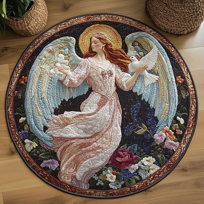 Angel Blessing WN0505024CL Quilted Round Mat
