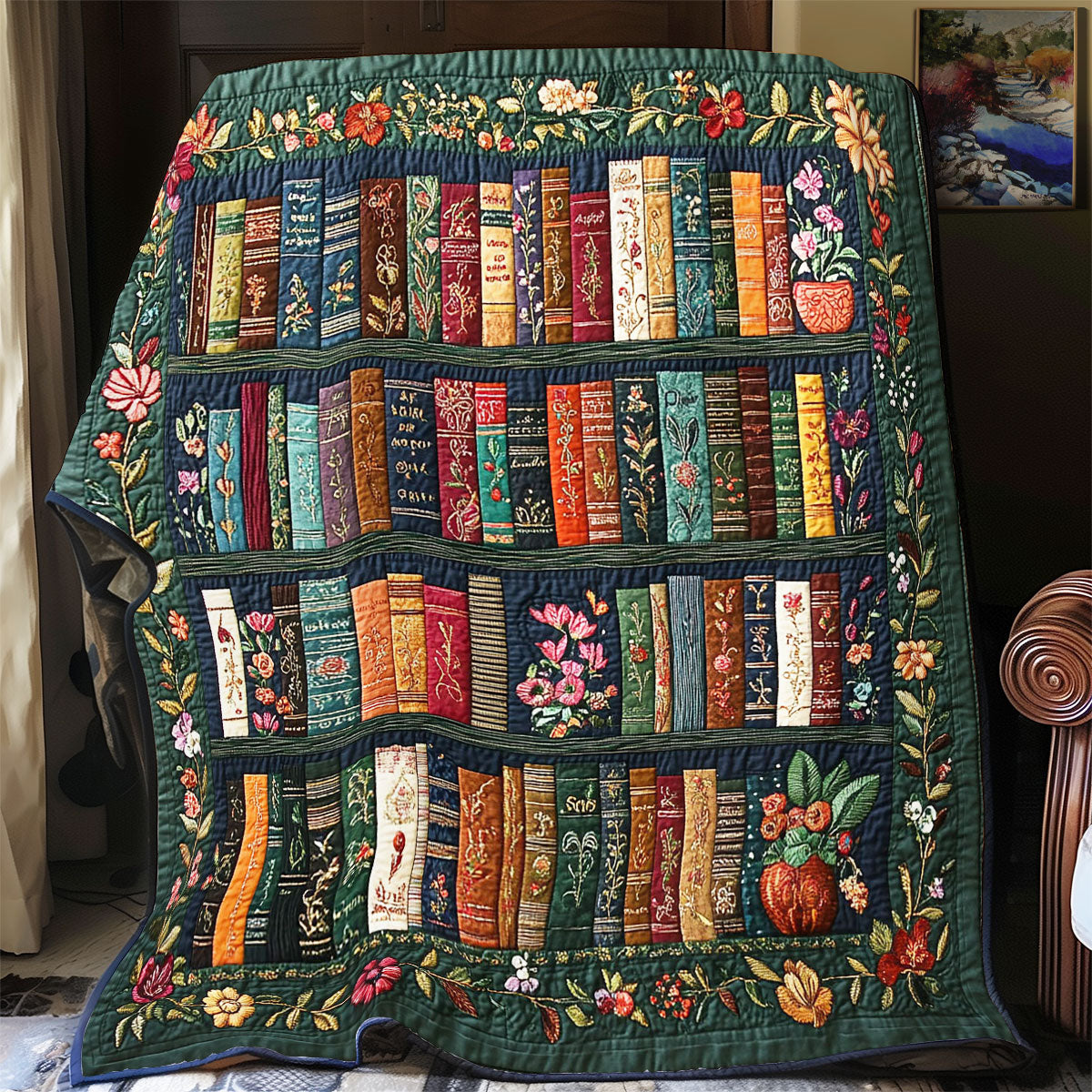 Garden Library WY1902056CL Quilt
