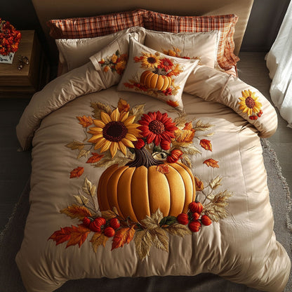 Pumpkin Glow Flower WN1408082CL Duvet Cover Set