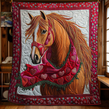 Heart Valentine Horse WY3112019CL Quilt