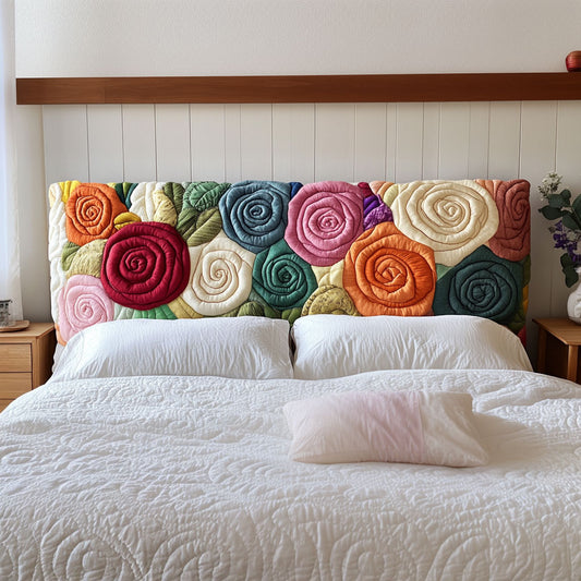 Everlasting Rose Blooms KL0201019CL Quilted Headboard Slipcover