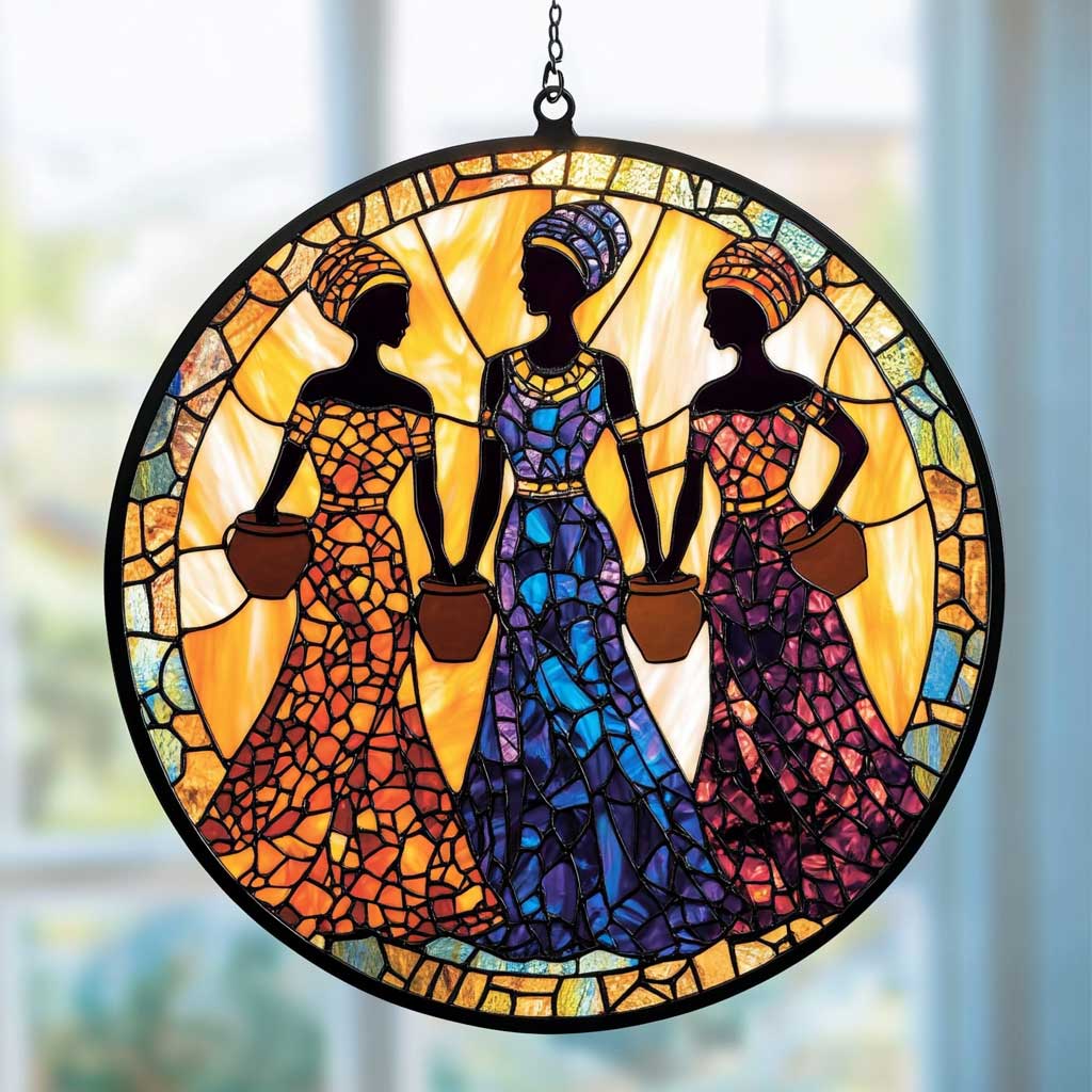 Elegant African Women WN0505050CL Suncatcher