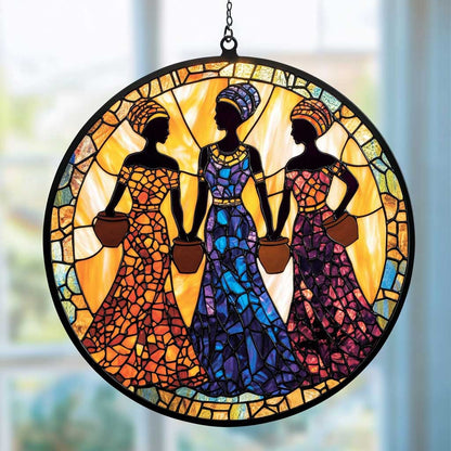 Elegant African Women WN0505050CL Suncatcher