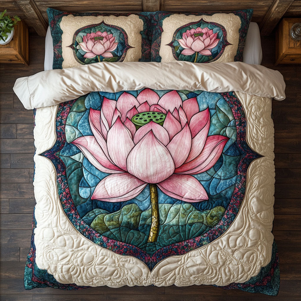 Timeless Lotus Bloom WY2306040CL Duvet Cover Set