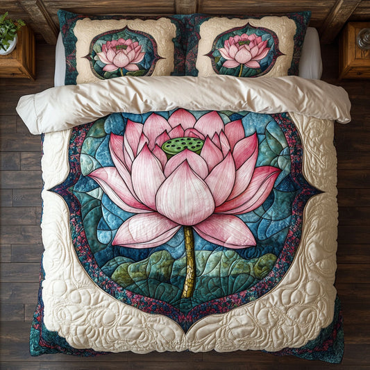 Timeless Lotus Bloom WY2306040CL Duvet Cover Set