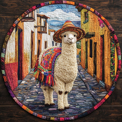 Cute Lama CM2705005CL Quilted Round Mat
