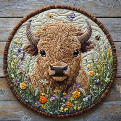 Cute Cow CQ2805040CL Quilted Round Mat