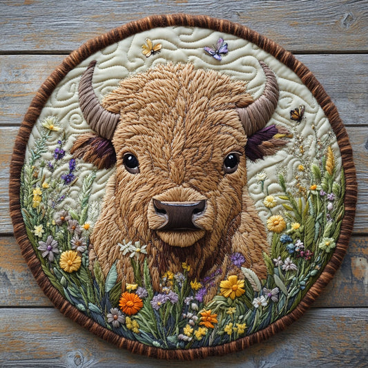 Cute Cow CQ2805040CL Quilted Round Mat