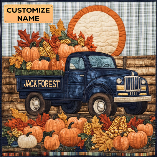 Truckload Of Harvest WJ3107015CL Personalized Baby Quilt