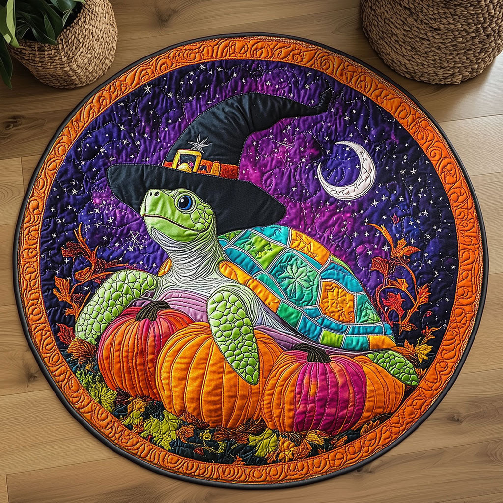 Moonlit Turtle WN1308078CL Quilted Round Mat