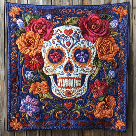Blooming Skull CW2105329CL Quilt
