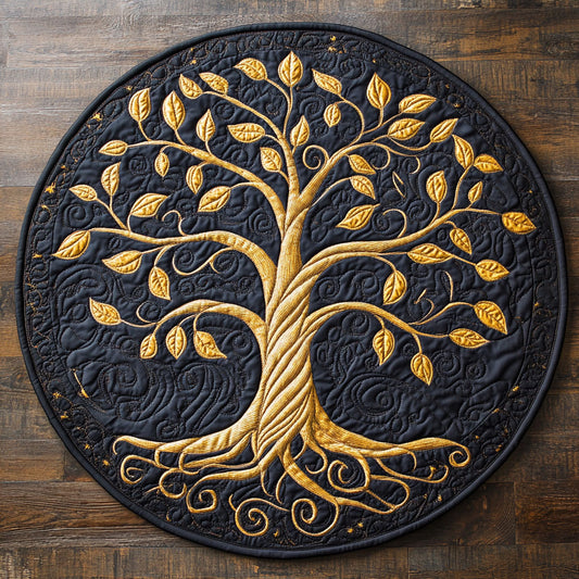 Tree of Life CW1505145CL Quilted Round Mat
