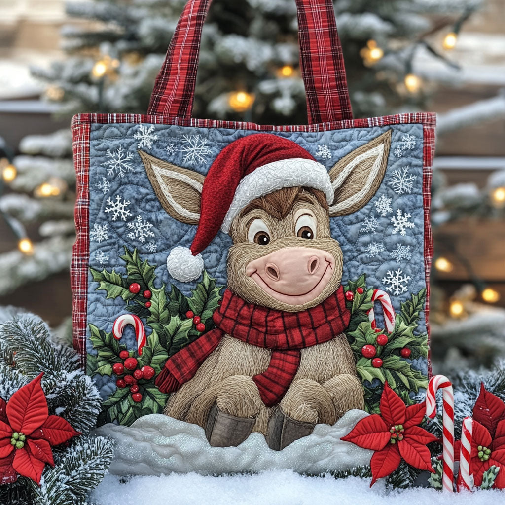 Donkey Christmas Cabin Glow WN1111014CL Quilted Tote Bag