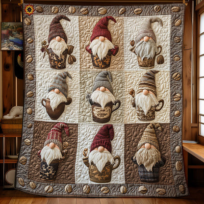 Gnome Coffee WY2612016CL Quilt