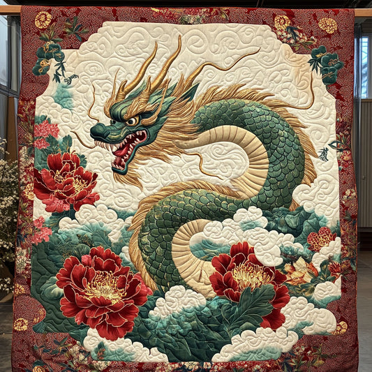 Dragon Peony Dance CW2107009CL Quilt