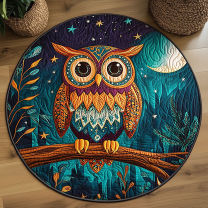 Dreamy Forest Owl WJ2503031CL Quilted Round Mat