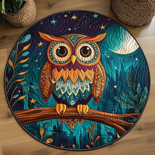 Dreamy Forest Owl WJ2503031CL Quilted Round Mat