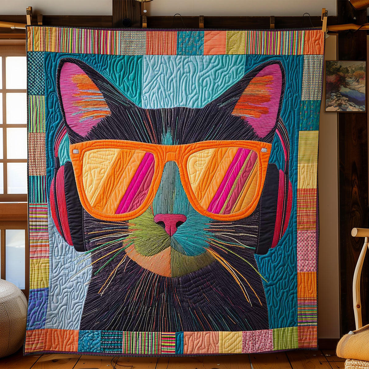 Rhythm Cat WN1505018CL Quilt