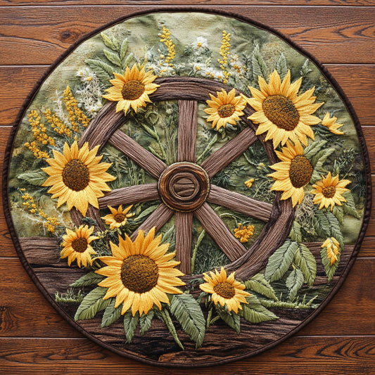 Wheel Charm WN2805047CL Quilted Round Mat