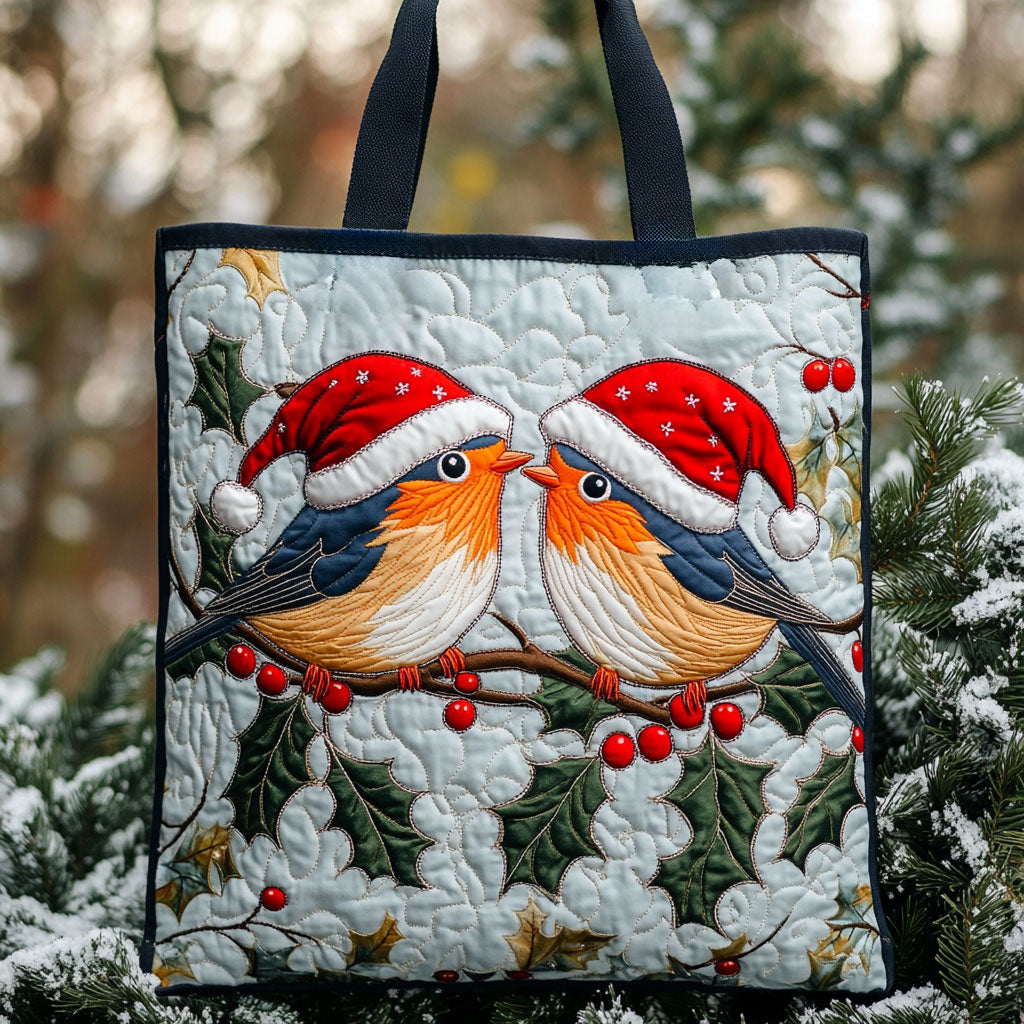 Holly Nest European Robin WN2810044CL Quilted Tote Bag