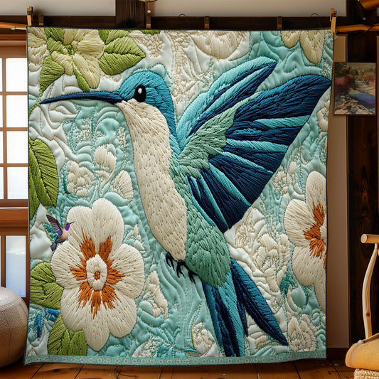 Teal Hummingbird WJ0212030CL Quilt