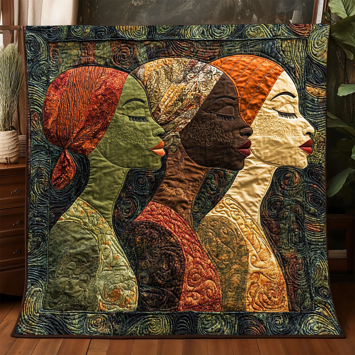 African Woman WJ0406001CL Quilt